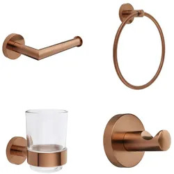 Badezimmer-Zubehör-Set 4-tlg. -satiniertes Kupfer – Alara