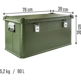 Trucky Aluminium Box mit Deckel 90 l 1-tlg. grün