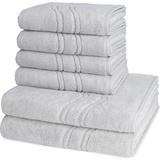 ROSS Cashmere feeling Handtuch-Set (6-teilig) Handtücher 6 ct Silber