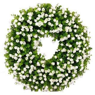 Türkranz Ganzjährig Außen Deko,Personalisiert Künstlicher Blumenkranz Deko für Haustür,Frühling Sommer Außen Türkranz Modern Deko zum Aufhängen,Bauernhaus Willkommens Girlande (#5, 40x40cm)