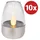 AMBIA GARDEN Solarleuchte Kunststoff D/H ca. 6,10x8,80 10er Set grau