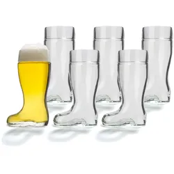 Stölzle Lausitz Stiefel Biergläser 6er Set transparent 
