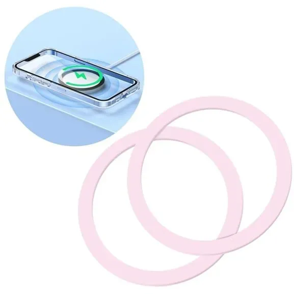 set of metal magnetic rings for smartphone 2 pcs. pink (JR-Mag-M3)