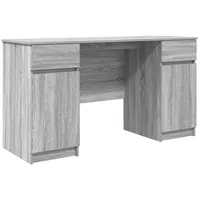 VidaXL Schreibtisch Grau Sonoma 140x49x76 cm Holzwerkstoff