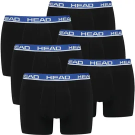 Head Boxershorts Basic 6er Pack Schwarz / Blau L