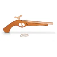 Bestsaller 1233 - Kinder-Piraten-Pistole, 35cm, Erlenholz geölt (schießt Gummis), Holz-Pistole