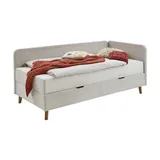 Meise Möbel Polsterliege Cabana Cord 130 x 84 x 200 cm Beige mit Schlaffunktion