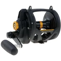 Penn Squall Lever Drag 2 Speed Multirollen, Schwarz Gold,