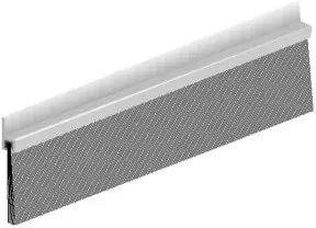 ELLEN Tor-Türdichtschiene IBS 60, 0308403 2500mm Aluminium alufarben