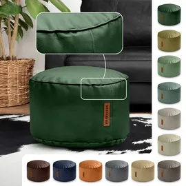 Green Bean Sitzhocker Pouf Kunstleder 43 x 30 x 43 cm Dunkelblau/Dunkelgrün