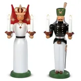 Kleinkunst aus dem Erzgebirge® Müller Engel und Bergmann farbig elektrisch inklusive Trafo Höhe 40 cm