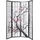 Homestyle4u Paravent Schwarz 176x179 cm 150