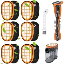ptyism 8 Stk Staubsauger Filter Philips(6 vacuum Cleaner Filter,1 Philips Speedpro Max Bürste u 1 Reinigungsbürste) Phillips Staubsauger Filter für Fc6812、fc68148、fc6822、fc6823、fc6908、fc6827 usw