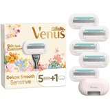 Gillette Venus Deluxe Smooth Sensitive 5 Ersatzklingen , Klingenhülle für Unterwegs