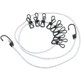 Pearl Flexible Wäscheleine mit 8 beschichteten Klammern (170 - 210 cm)