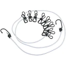 Pearl Flexible Wäscheleine mit 8 beschichteten Klammern (170 - 210 cm)