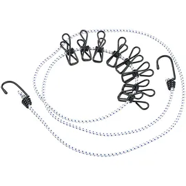 Pearl Flexible Wäscheleine mit 8 beschichteten Klammern (170 - 210 cm)