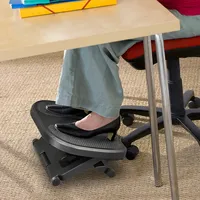 Homcom Fußstütze Fußablage 3 Höhen verstellbar HIPS Schwarz 45x34x10-16,5cm für ergonomisches Sitzen Aosom.de