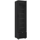 CombiSteel Kühlschrank TOPO | 1 Glastür | 221L | HxBxT 188,1x45x49,7cm| Kühl-Gefrierschrank, Kühlkombination, Kühlautomat | + CHEFGASTRO Geschirrtuch