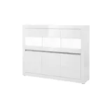 Höffner Highboard ¦ weiß ¦ Maße (cm): B: 164 H: 131 T: 42.0
