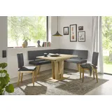 Trendmöbel24 Eckbank Eckbankgruppe VERONA II 190x150 cm Eiche mit Tisch Varese