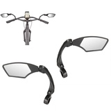 M-Wave Unisex – Erwachsene Fahrradspiegel Set SPY Space, schwarz
