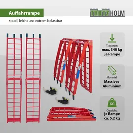 Baumarktplus TRUTZHOLM Auffahrrampe Verladerampe Verladeschiene Rampe 2er Set Alu rot