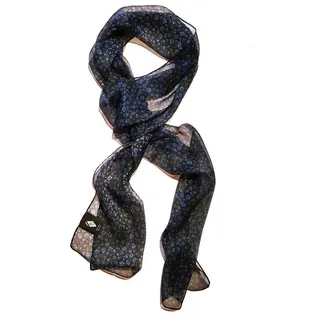 Posh Gear Seidenschal Sciallflore, Schal aus 100% Seide blau|schwarz