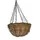 Van der Leeden Pflanzkorb Ampel Rattan Grau mit Metallaufhänger Ø 38 cm