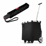 REISENTHEL® Einkaufstrolley carrycruiser Set Black, mit umbrella pocket duomatic schwarz