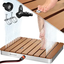 Kesser Gartendusche mit Fußrad eckig 70 x 55 cm braun 23356