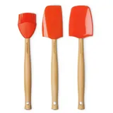 Le Creuset Kochkellen-Set 3tlg Silikon orange/rot