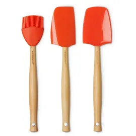 Le Creuset Kochkellen-Set 3tlg Silikon orange/rot
