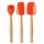 Le Creuset Kochkellen-Set 3tlg Silikon orange/rot