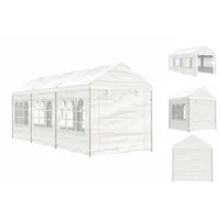 VidaXL Pavillon mit Dach Weiß 6,69x2,28x2,69 m Polyethylen