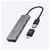 GRAUGEAR - USB 3.0 4-Port Hub,2x A, 2x C, 20 cm Anschlusskabel