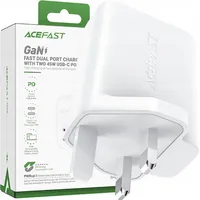 ACEFAST A32 Pd 50W GaN Dual-Port-Ladegerät (USB-C+USB-C) Weiß