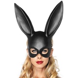 Leg Avenue Verkleidungsmaske Bunny Halbmaske - Hasen Maske für Faschingskostüm, Verspielt und düster schwarz