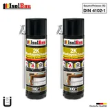 2K Bauschaum Montageschaum Zargenschaum 2 x 400ml PU Schaum Schnellschaum