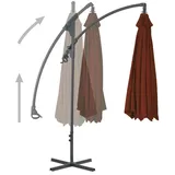 vidaXL Ampelschirm mit Stahlmast 250 x 250 cm terrakotta 312511