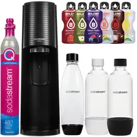 SODASTREAM Terra Black Wassersprudler + 3 Flaschen + Bolero Sachets