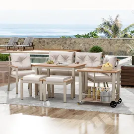 Okwish Garten-Lounge-Sofa-Set Loungesofa beige