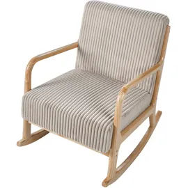 Beliani Schaukelsessel SORSELE Cord 65 x 79 x 81 cm Beige