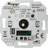 Kopp Universal Dreh-Aus Dimmer Sockel, für LED, Phasenan- und Phasenabschitt. LED 3-100 Watt, Glühlampen 10-250 W, 845400188