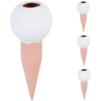 Relaxdays Tonkegel Golfball, 4er Set, Bewässerungskugeln, für 1,5 L