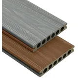 vidaXL Terrassendielen, WPC Terrassenfliesen mit Zubehör Braun und Grau 26 m2 2,2 m