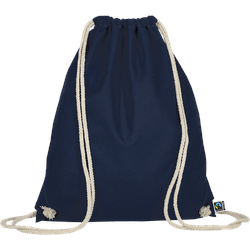 10er | 100er | 200er Pack Fairtrade Turnbeutel - 14 Farben | mit robusten Zugbändern | 38x46cm | Jutebeutel | Einkaufstasche | unbedruckt, dunkelblau