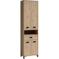 ByLIVING Hochschrank Wellness Breite 54 cm, Artisan Eiche Dekor