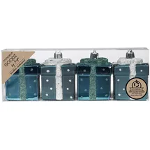 MAGIC by Inge 4 Geschenkboxen 6cm Kunststoff Christbaumschmuck Weihnachtsbaumschmuck Anhänger