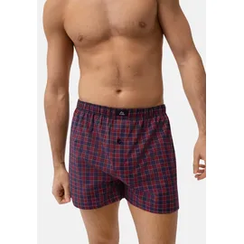 Danish Endurance AMERICAN BOXERSHORTS FÜR HERREN - 4-Pack - Blau/Rot - M